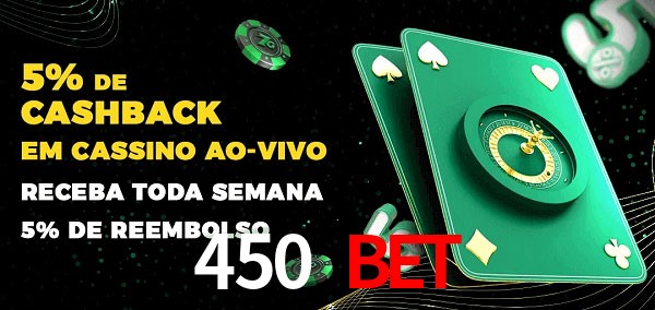 Promoções do cassino ao Vivo 450 bet